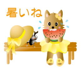 Yorkshire terrier ramu and her friends sticker #9790709