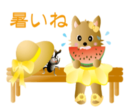 Yorkshire terrier ramu and her friends sticker #9790709