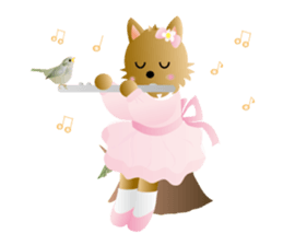 Yorkshire terrier ramu and her friends sticker #9790719