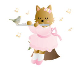 Yorkshire terrier ramu and her friends sticker #9790719