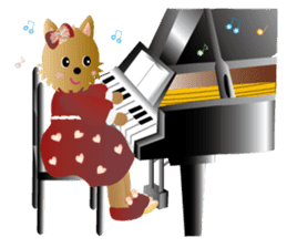 Yorkshire terrier ramu and her friends sticker #9790720