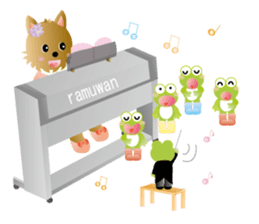 Yorkshire terrier ramu and her friends sticker #9790721