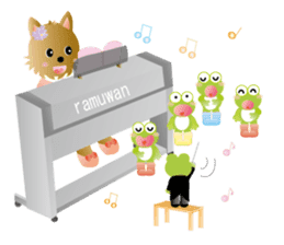 Yorkshire terrier ramu and her friends sticker #9790721