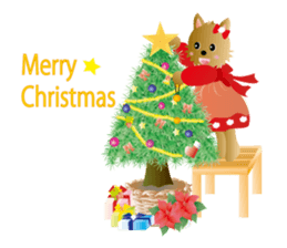 Yorkshire terrier ramu and her friends sticker #9790731