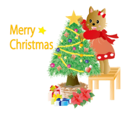 Yorkshire terrier ramu and her friends sticker #9790731