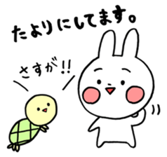 rabbit HAPIUSA2 ~free turtle life~ sticker #9790791
