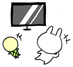rabbit HAPIUSA2 ~free turtle life~ sticker #9790793