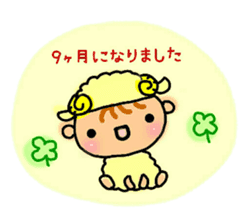 growth of baby girl sticker #9792025