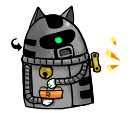 Mechanical cat and fox girl sticker #9792738