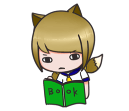 Mechanical cat and fox girl sticker #9792741