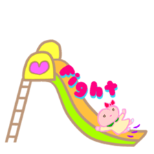 MOMO Ribbon-chan with the message sticker #9793860