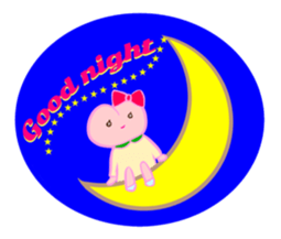 MOMO Ribbon-chan with the message sticker #9793891