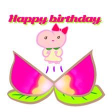 MOMO Ribbon-chan with the message sticker #9793892