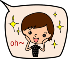 happy girl in balloon sticker #9795107