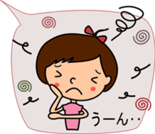 happy girl in balloon sticker #9795127