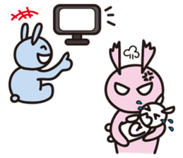 Reply by Sticker!! Child-rearing rabbit sticker #9795633