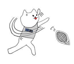 Cat to the fencing sticker #9796427