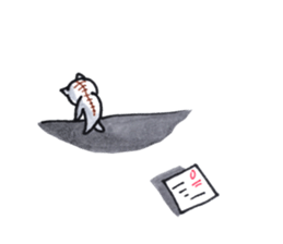 tiger cat student hen sticker #9796865