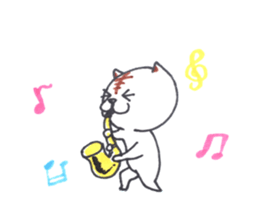 tiger cat student hen sticker #9796872