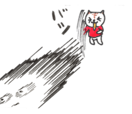 tiger cat student hen sticker #9796873