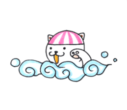 tiger cat student hen sticker #9796875