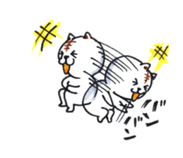 tiger cat student hen sticker #9796884