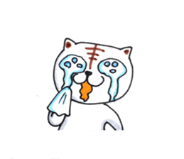 tiger cat student hen sticker #9796887