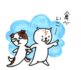 tiger cat student hen sticker #9796889