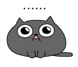 Spherical black cat 3 sticker #9798336