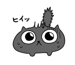 Spherical black cat 3 sticker #9798339