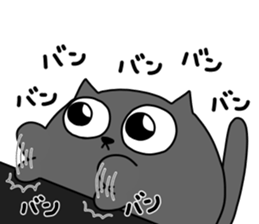 Spherical black cat 3 sticker #9798358