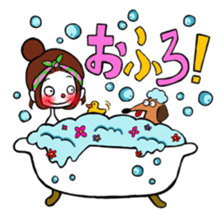 Ako-chan and dog Momo-chan sticker #9799865