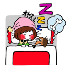 Ako-chan and dog Momo-chan sticker #9799871