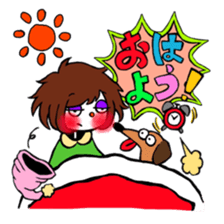 Ako-chan and dog Momo-chan sticker #9799872