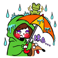 Ako-chan and dog Momo-chan sticker #9799881