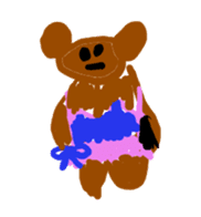 Scribbling bear Anna sticker #9801918