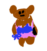 Scribbling bear Anna sticker #9801918