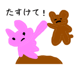 Scribbling bear Anna sticker #9801925