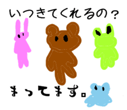 Scribbling bear Anna sticker #9801932