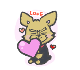 Yorkshire is a terrier of Bibi sticker sticker #9802094