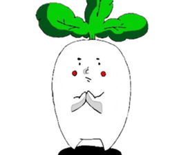 Japanese radishs sticker #9802338