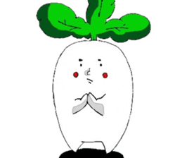 Japanese radishs sticker #9802338