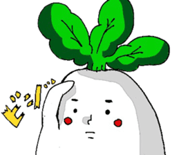 Japanese radishs sticker #9802340