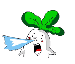 Japanese radishs sticker #9802354