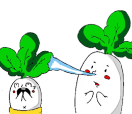 Japanese radishs sticker #9802355