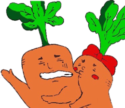 Japanese radishs sticker #9802363