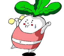 Japanese radishs sticker #9802370