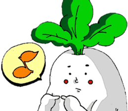 Japanese radishs sticker #9802374