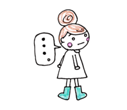 Cheeky girls & cute pig-chan sticker #9804486