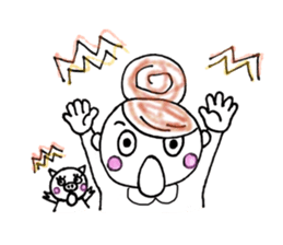 Cheeky girls & cute pig-chan sticker #9804494